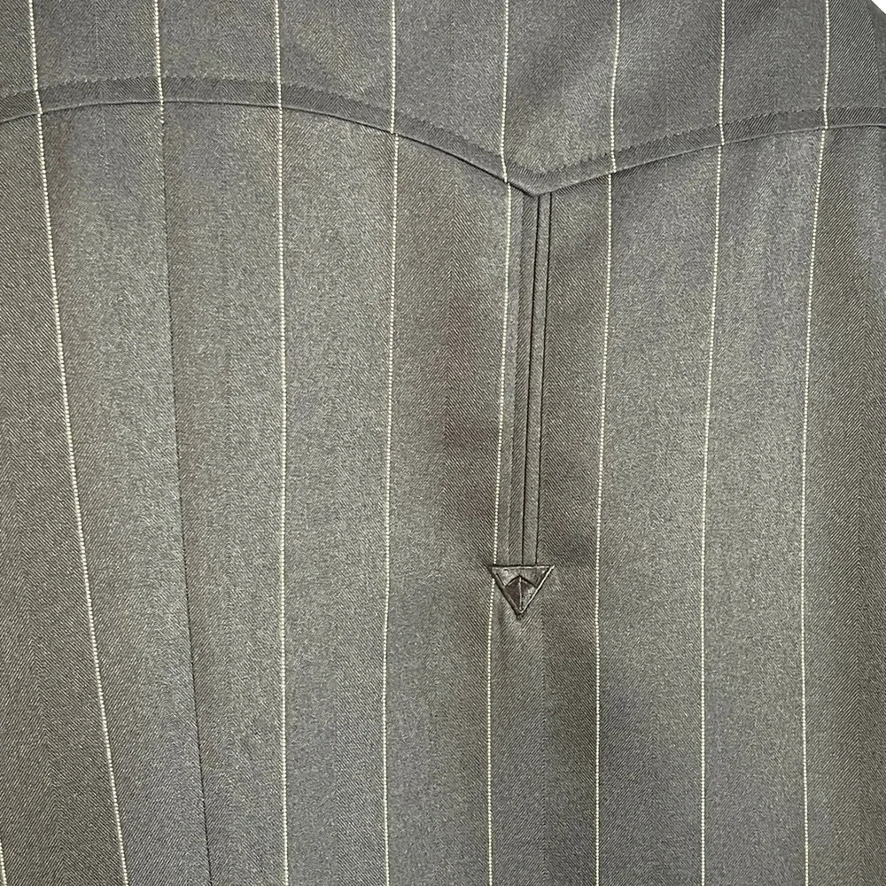 Elegante Mexico Mens Western Blazer 46‎ / 38  Black Pinstripe Herringbone Arrow